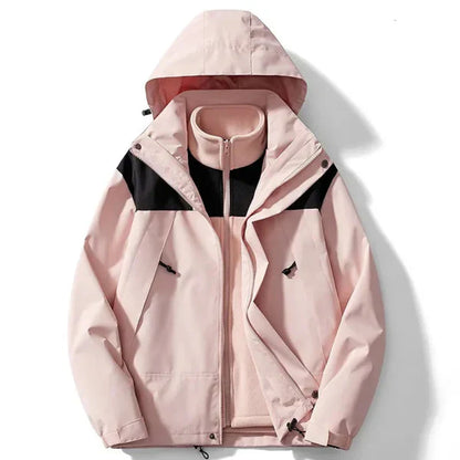 Manteau d'hiver unisexe avec capuche et doublure polaire
