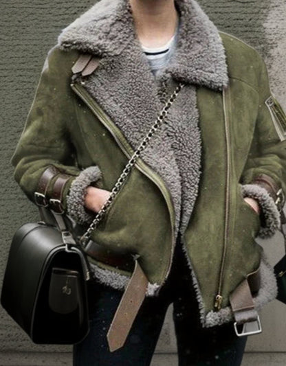 Veste femme stylée aspect cuir