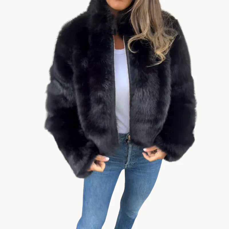 Veste en fourrure élégante pour femme Luxe Confort
