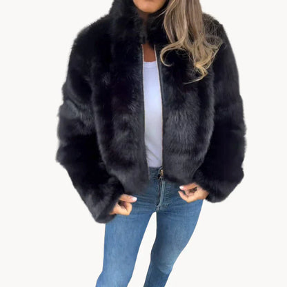 Veste en fourrure élégante pour femme Luxe Confort