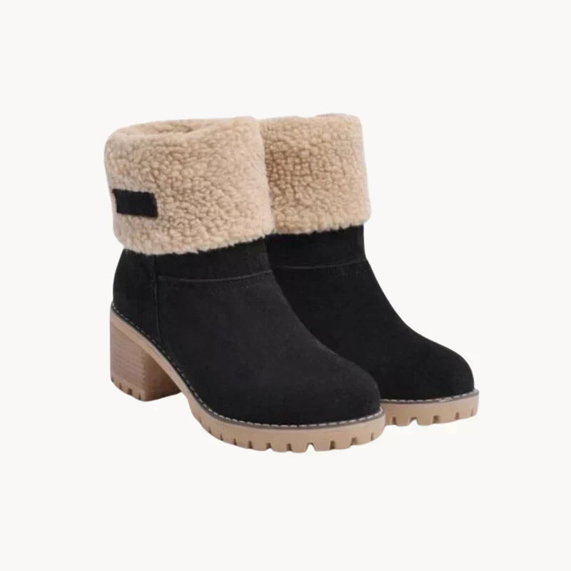 Bottes confortables pour femme, doublure chaude