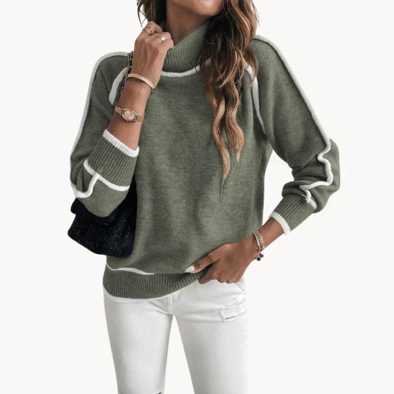 Écharpe pull pour femme doublée chaude élégante