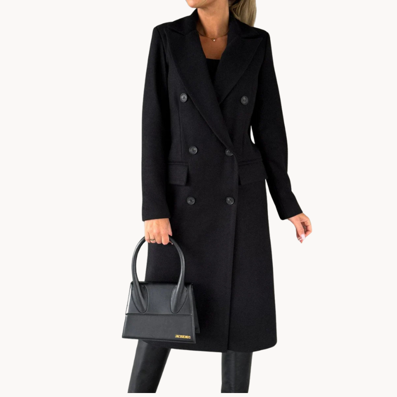 Élégant manteau intemporel pour femme, croisé