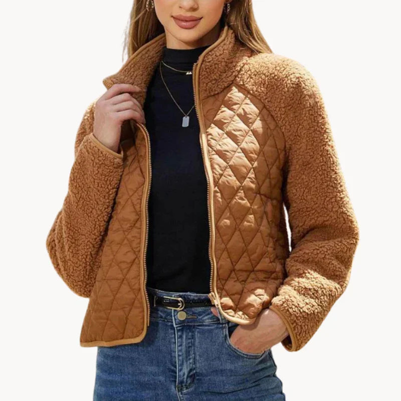 Veste douillette femme molleton fermeture éclair