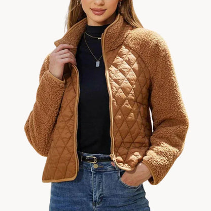Veste douillette femme molleton fermeture éclair