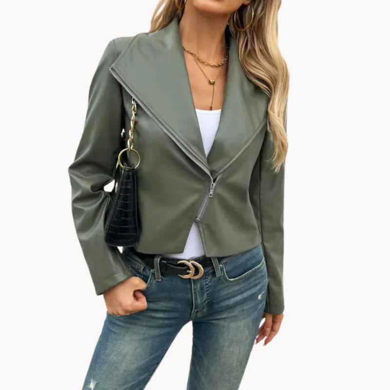Élégant manteau pour femme vert olive Chic
