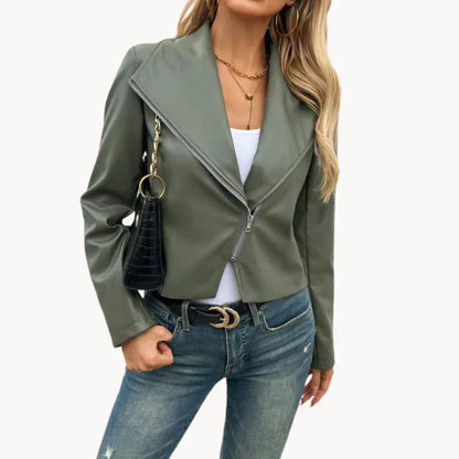 Élégant manteau pour femme vert olive Chic