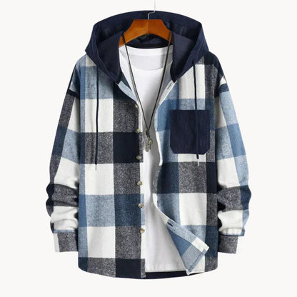 Sweat à capuche en flanelle confortable pour hommes