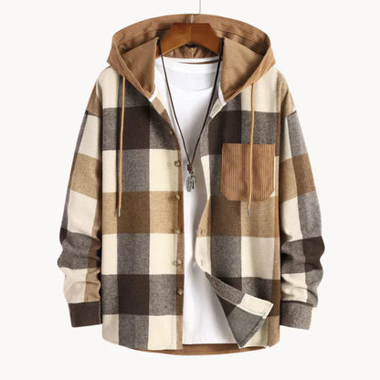 Sweat à capuche en flanelle confortable pour hommes