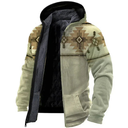 Veste polaire homme chaude style vintage