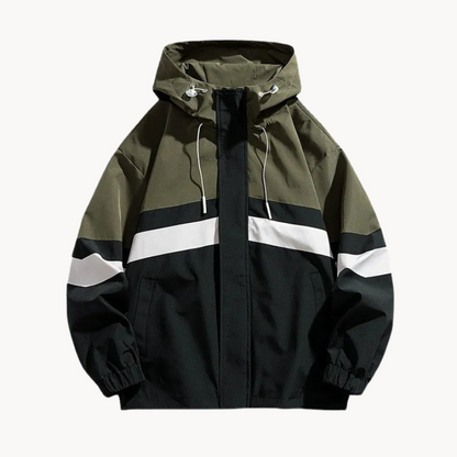 Wetterfeste Herrenjacke Outdoor Kapuze Funktionell - IdealeKleiden