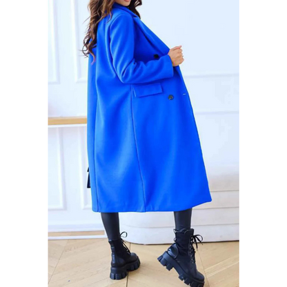Manteau long élégant, manteau en laine oversize, classique