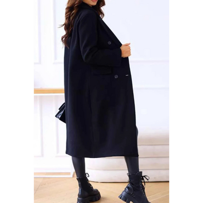 Manteau long élégant, manteau en laine oversize, classique
