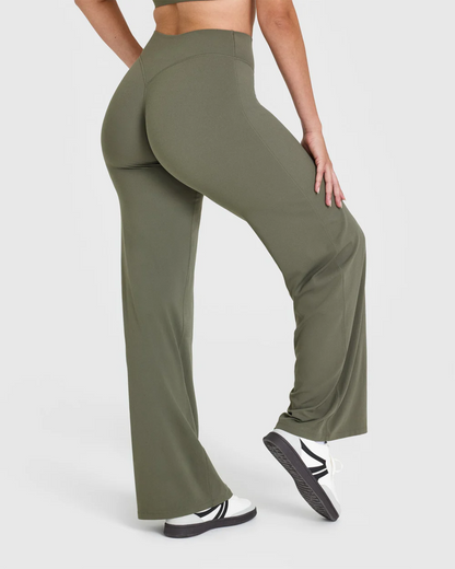 Pantalon élégant pour femme Taille haute et Jambe large