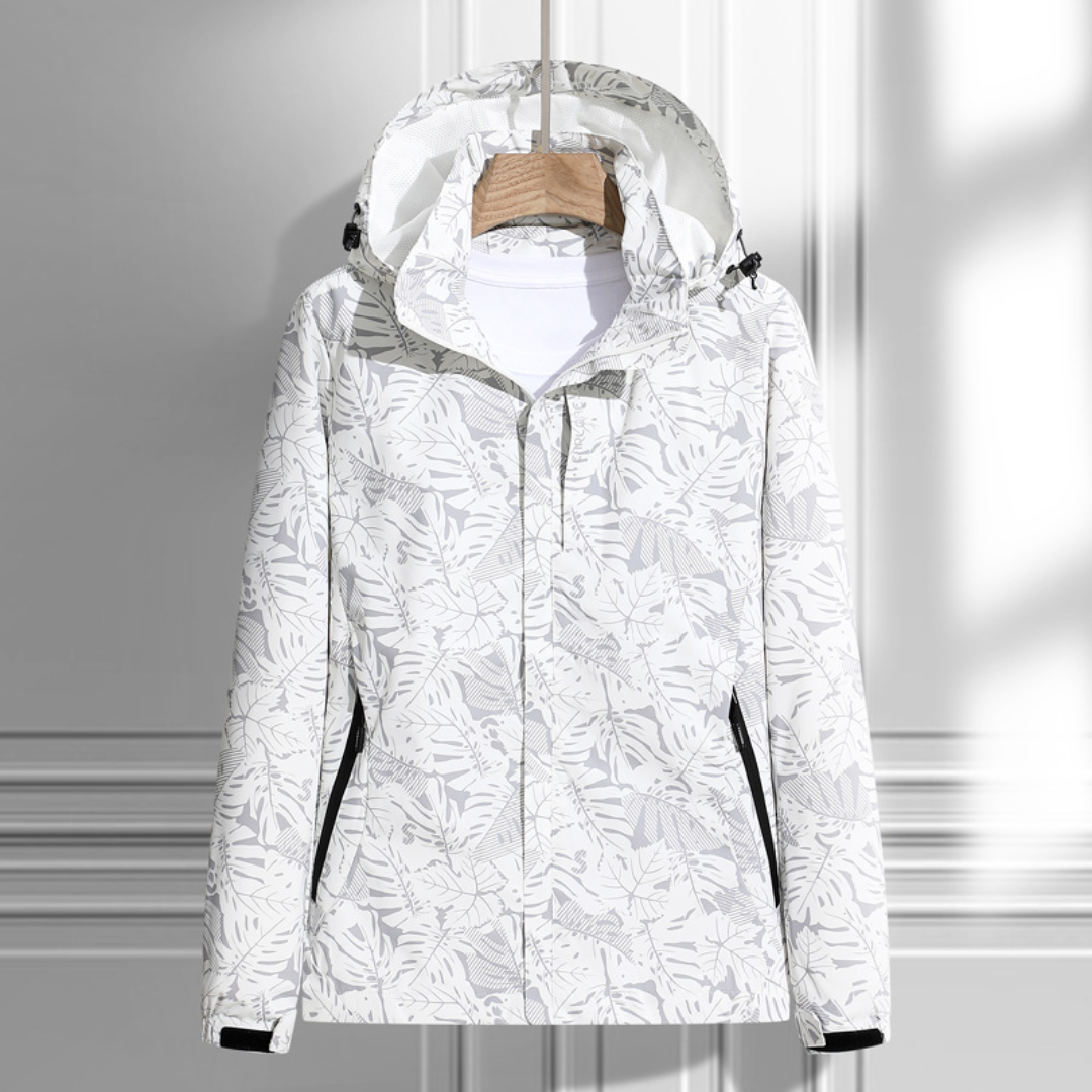 Veste d'hiver pour femme avec capuche et motif floral
