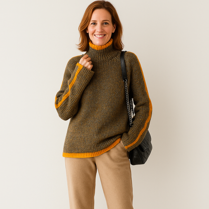 Damen Strickpullover Norweger Muster Warm - IdealeKleiden