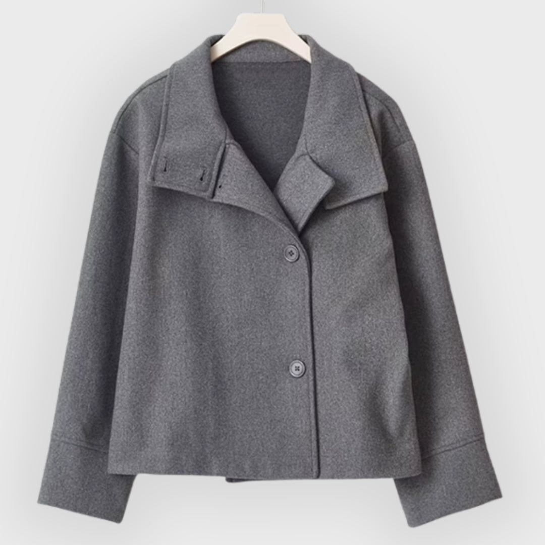 Manteau court de luxe double boutonnage femme