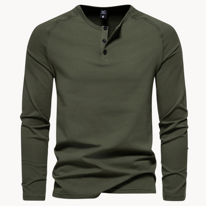 Herren T-Shirt Exklusiv Knopfverschluss Elegant - IdealeKleiden