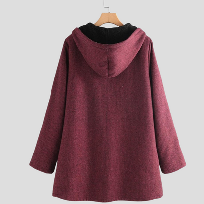 Warmer Fleece Kapuzenmantel Damen - IdealeKleiden