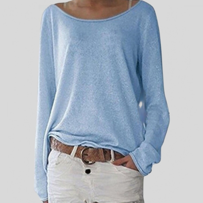 Pull fin col rond élégant léger