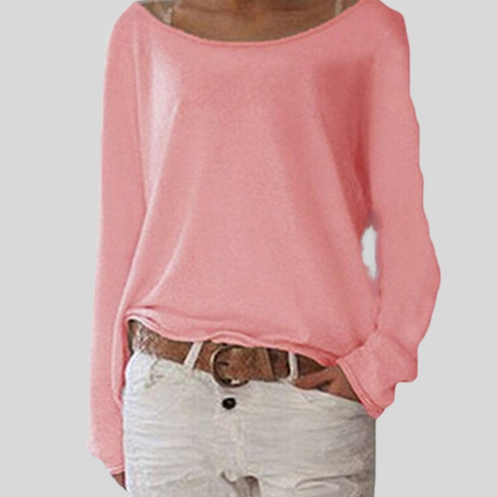 Dünner Pullover Rundhals Elegant Leicht - IdealeKleiden