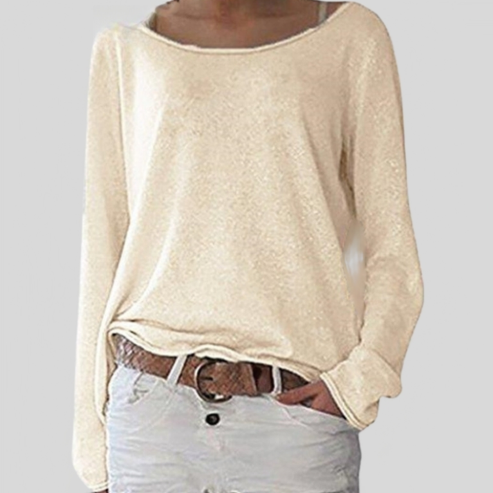 Pull fin col rond élégant léger