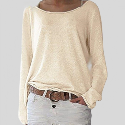 Pull fin col rond élégant léger