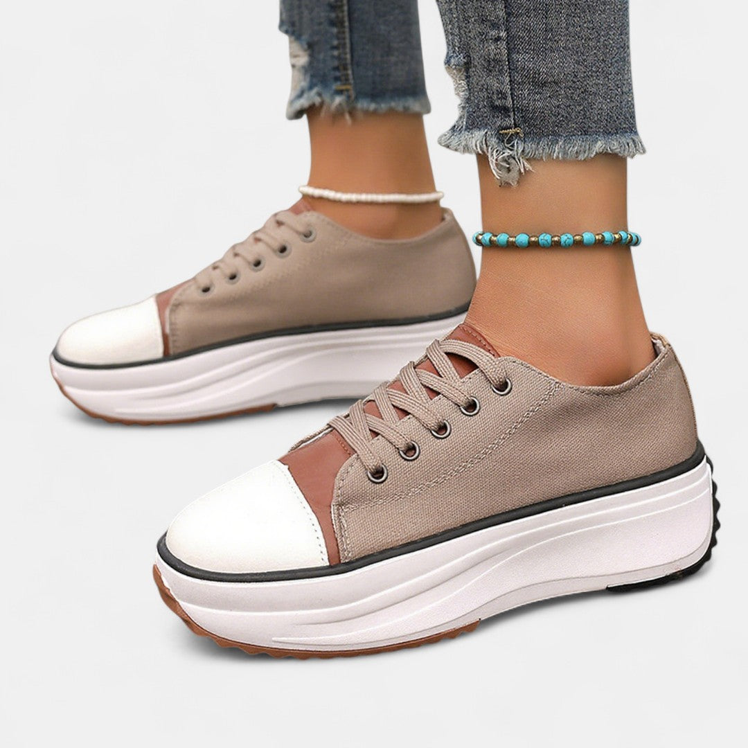 Baskets pour femme, bout rond, style moderne