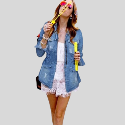 Veste classique en jean Coupe décontractée Longueur hanches