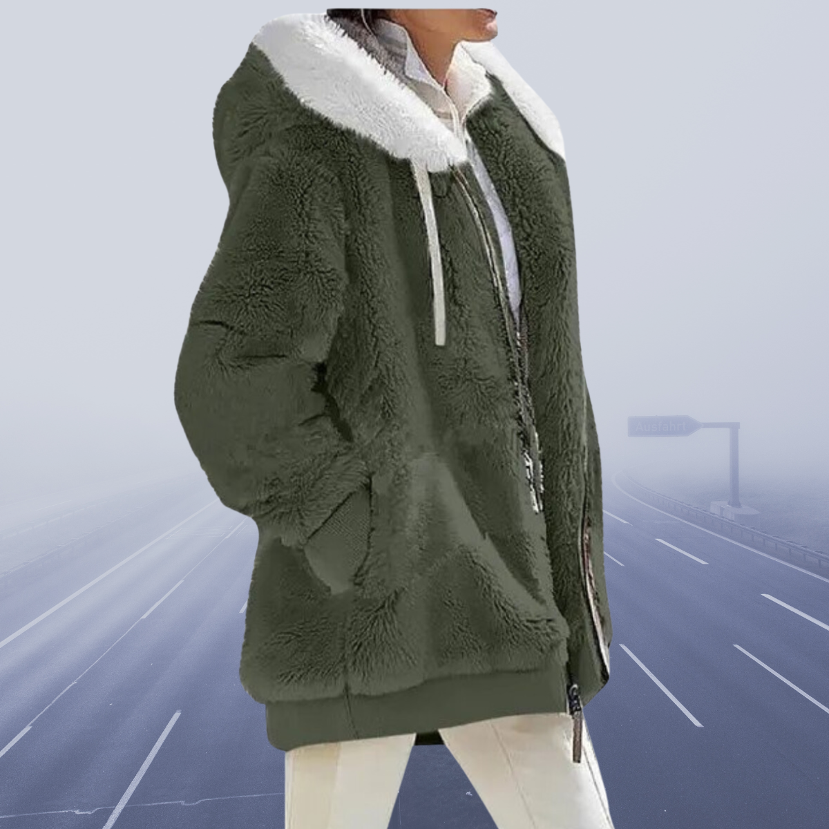 Veste teddy oversize chaude