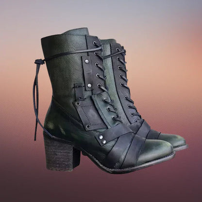 Bottes de moto rétro semelle épaisse robustes