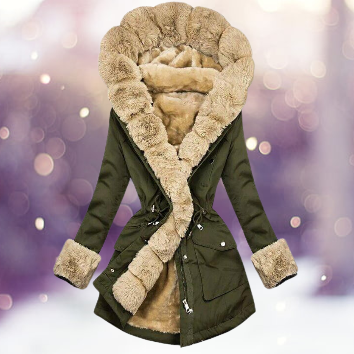 Parka d'hiver femme chaud élégant