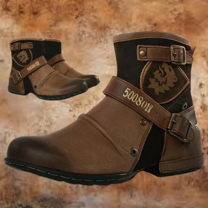 Bottes pour homme aspect cuir chic vintage
