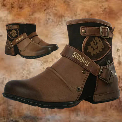 Bottes pour homme aspect cuir chic vintage