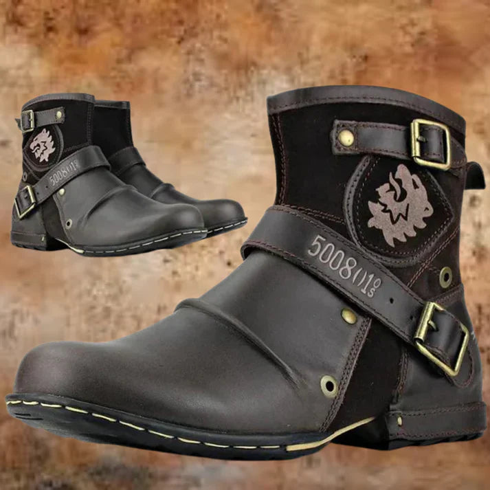 Bottes pour homme aspect cuir chic vintage