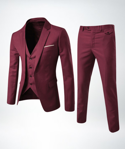 Robe élégante coupe slim en mélange de laine col revers trois pièces