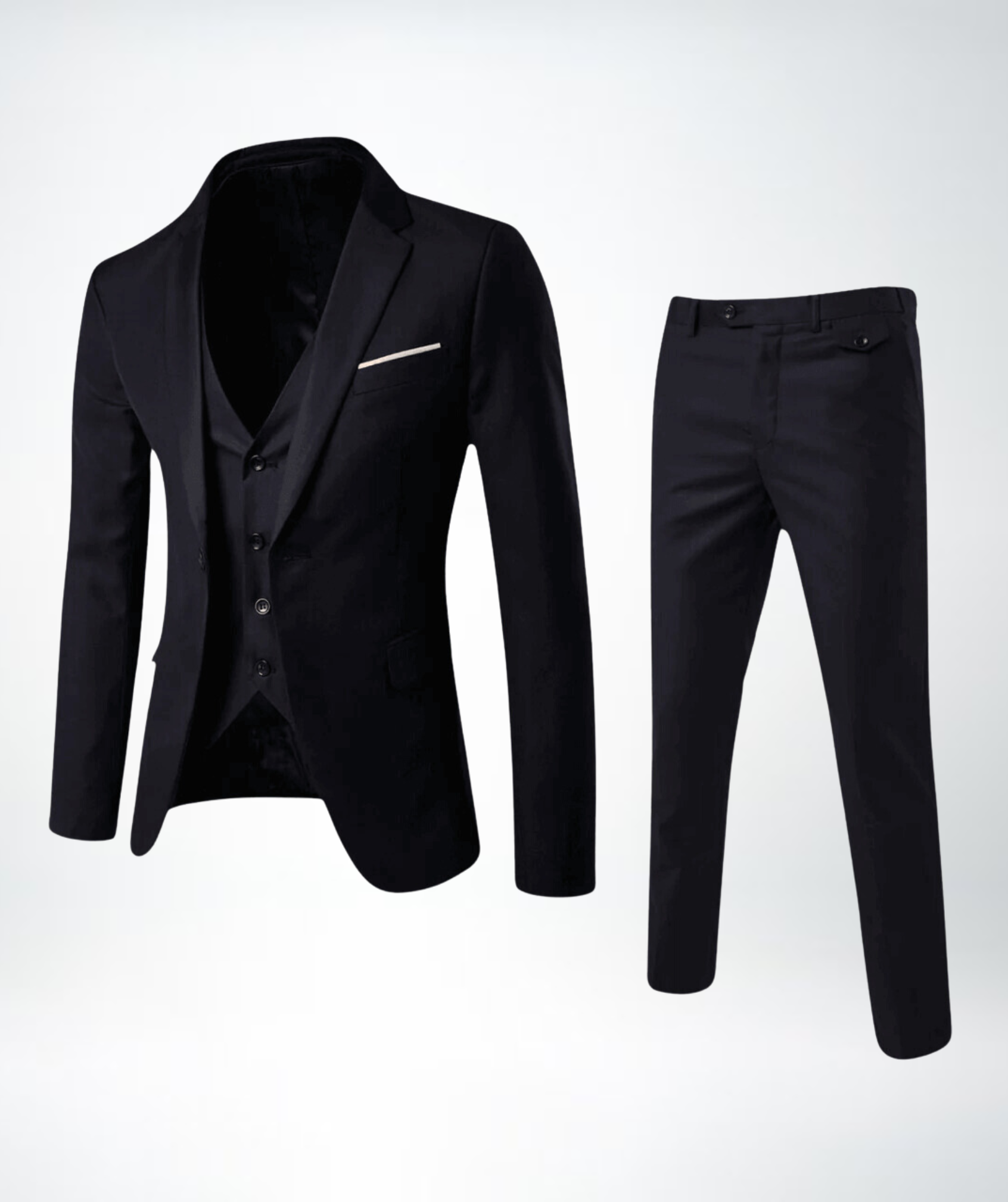 Elegantes Kleid Slim Fit Wollmischung Reverskragen Dreiteilig - IdealeKleiden