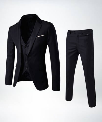 Elegantes Kleid Slim Fit Wollmischung Reverskragen Dreiteilig - IdealeKleiden