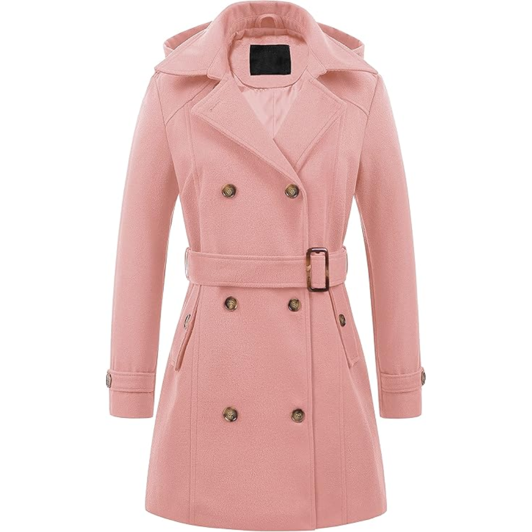 Robe d'hiver chaude | Trench-coat matelassé à capuche