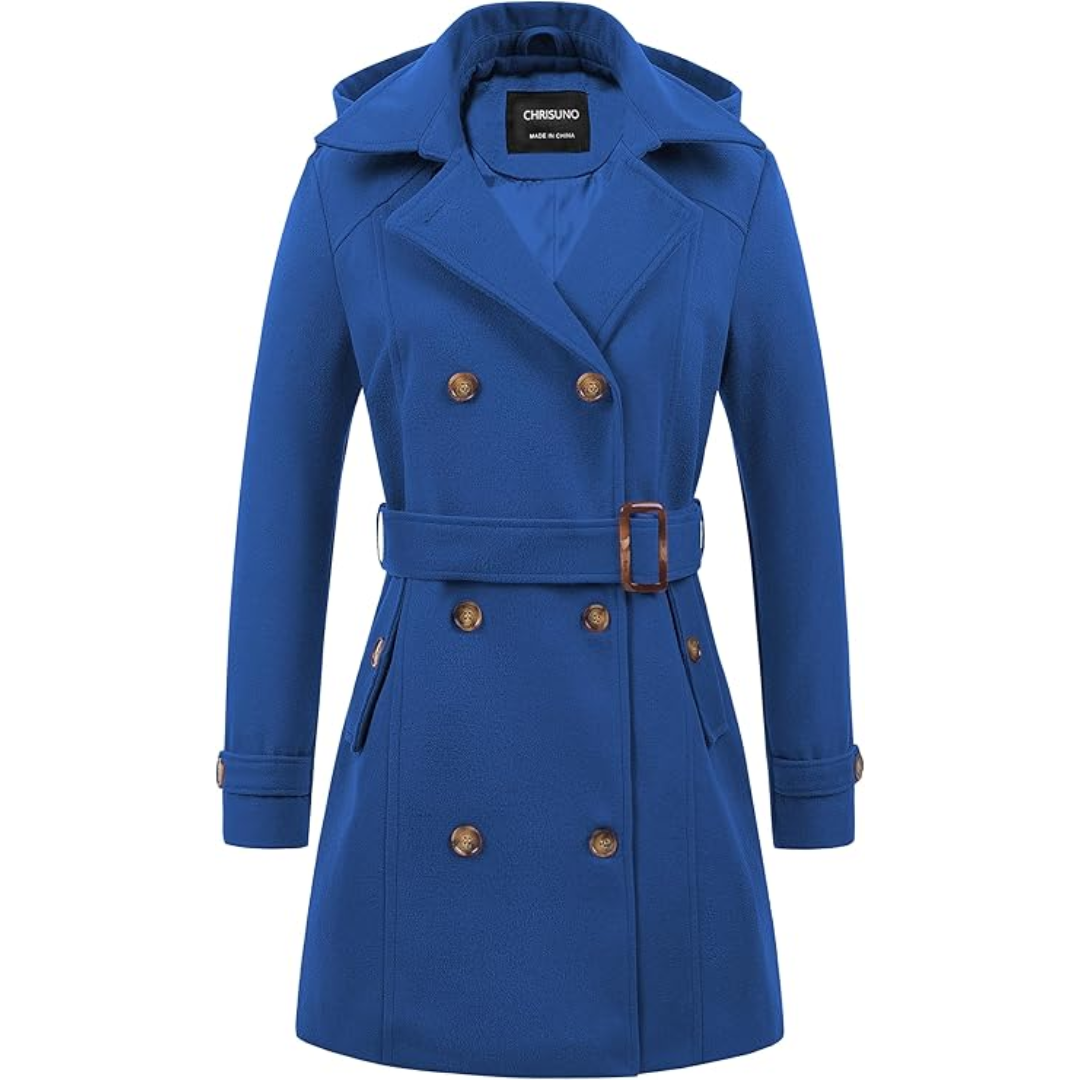 Robe d'hiver chaude | Trench-coat matelassé à capuche