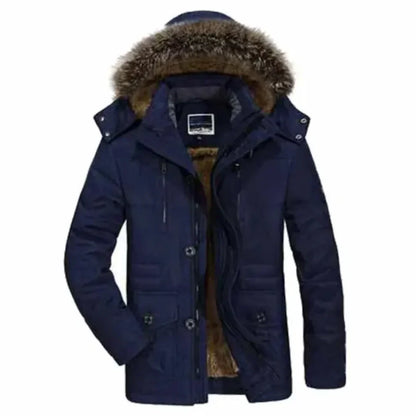 Veste d'hiver homme imperméable à capuche isolée