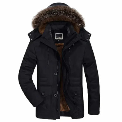 Veste d'hiver homme imperméable à capuche isolée