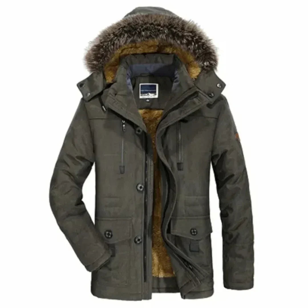 Herren Winterjacke Wetterfest Kapuze Isoliert - IdealeKleiden