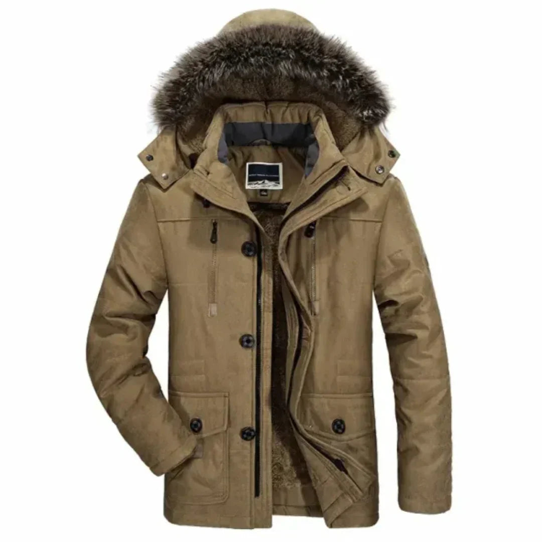 Veste d'hiver homme imperméable à capuche isolée