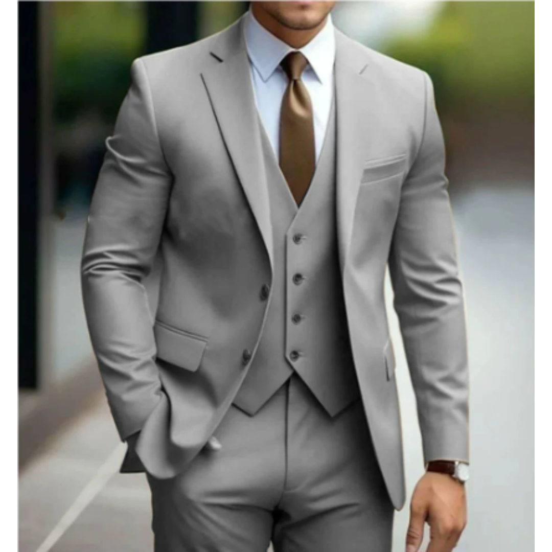 Costume homme 3 pièces élégant deux boutons