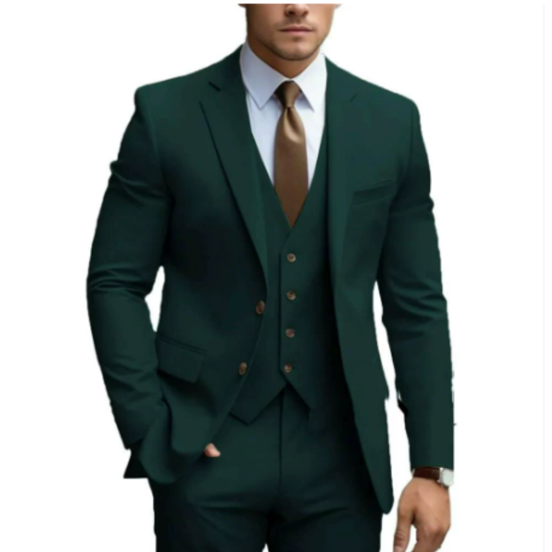 Herren Anzug 3-teilig Elegant Zweiknopf - IdealeKleiden