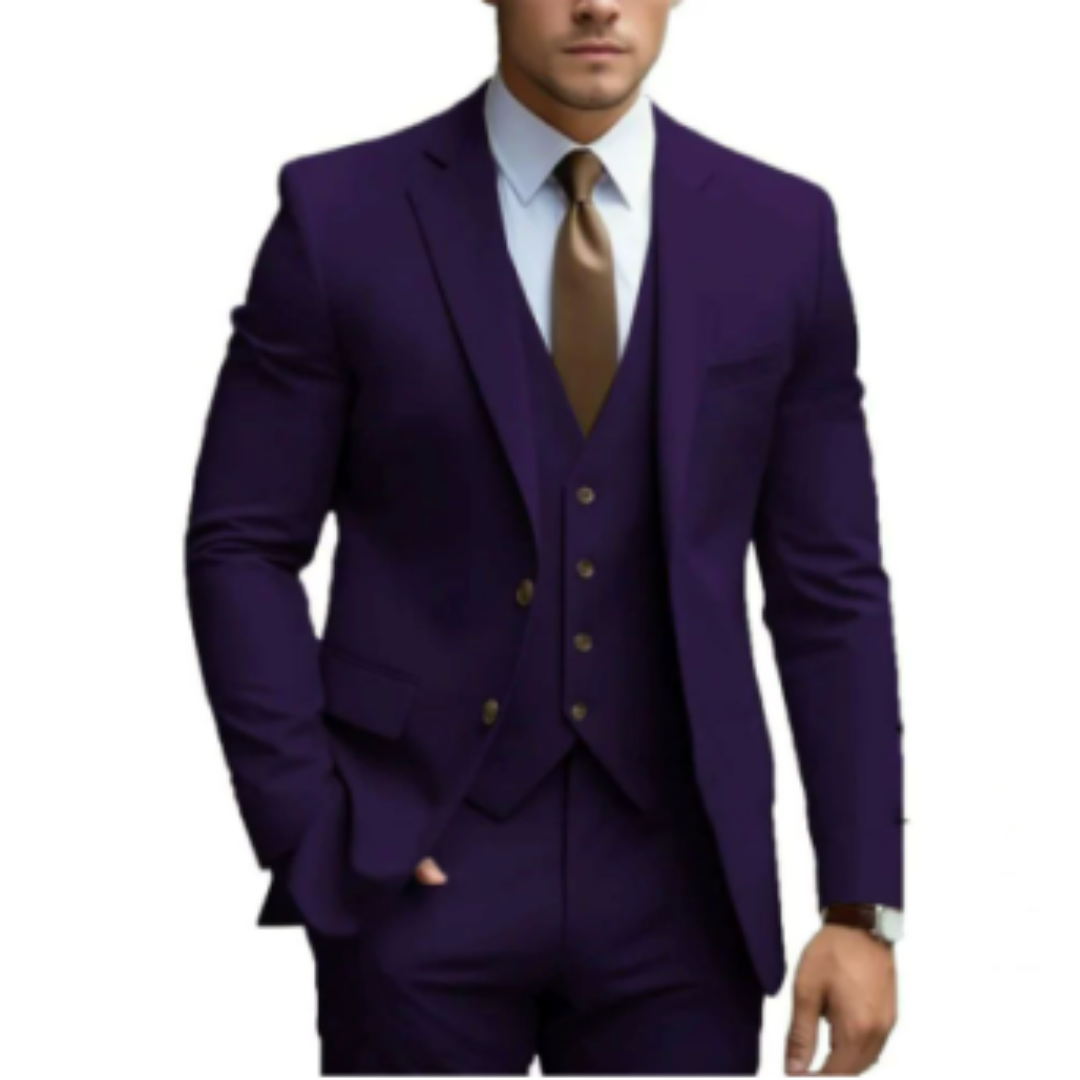 Costume homme 3 pièces élégant deux boutons