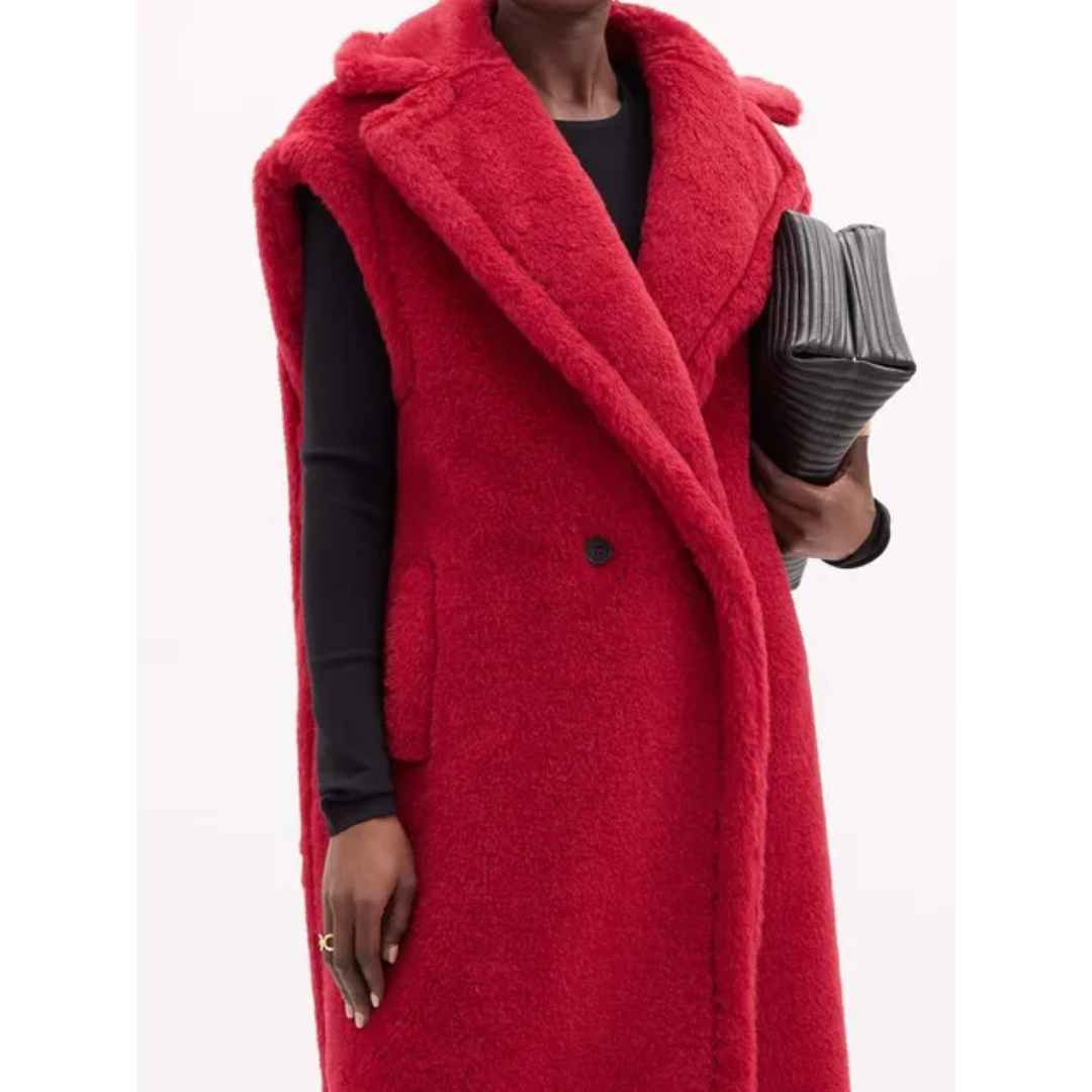 Gilet Teddy femme doux sans manches pour l'hiver