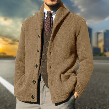 Finn gilet en maille avec boutons et poches