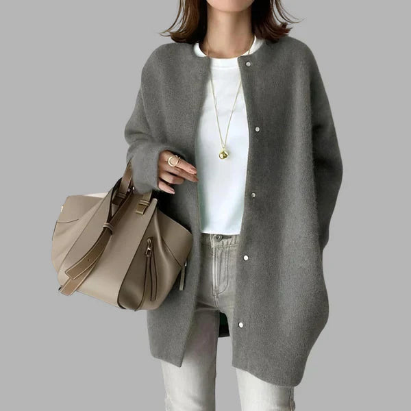 Gros gilet femme boutons oversize